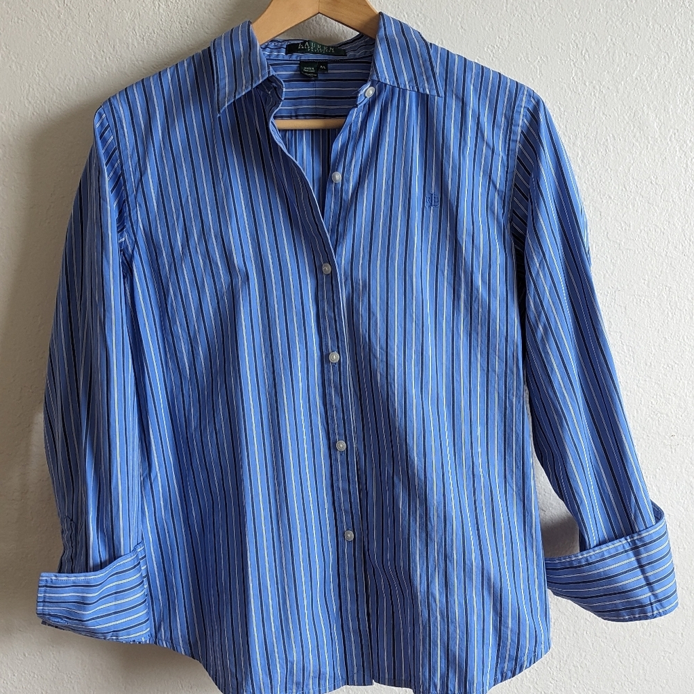 Ralph Lauren stripe button down shirt PL